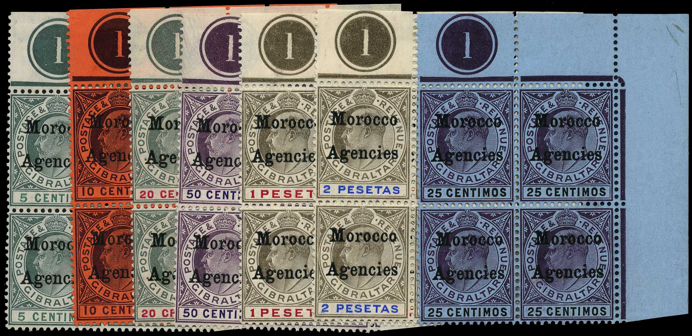 Gibraltar period. 1905-6 watermark MCA set...