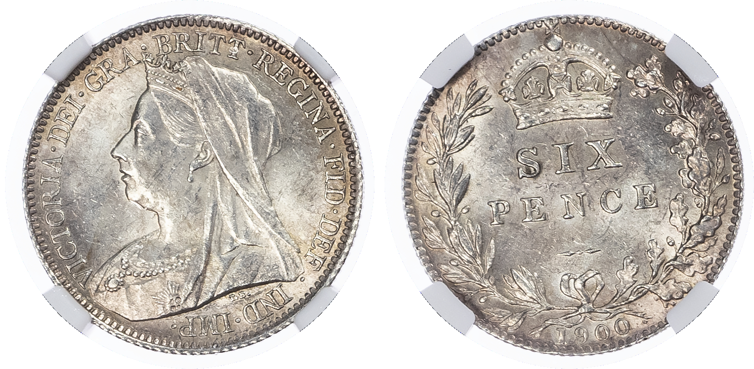 Great Britain. Victoria AR Sixpence. 1900. 