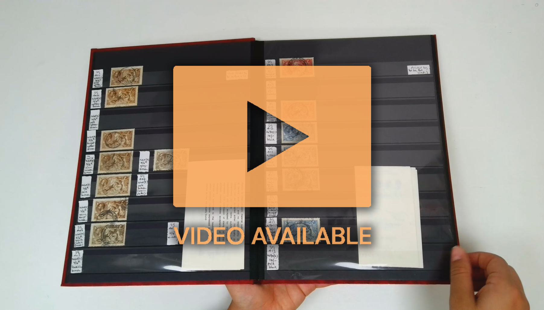 GB: 1913-34 ‘Seahorses’ used selection arranged in a stockbook