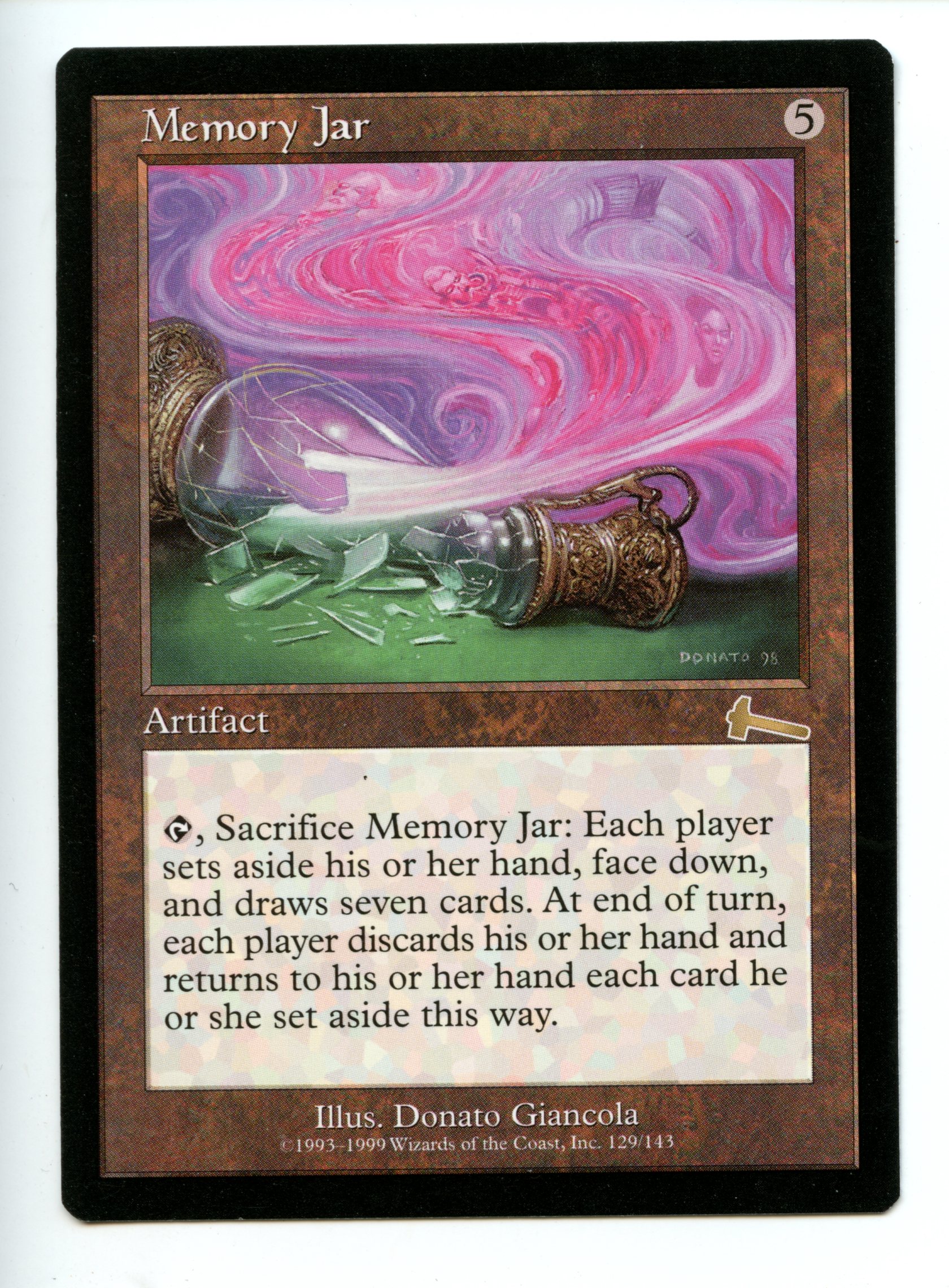 Magic the Gathering - Memory Jar   - Urza's Legacy  - Near Mint 