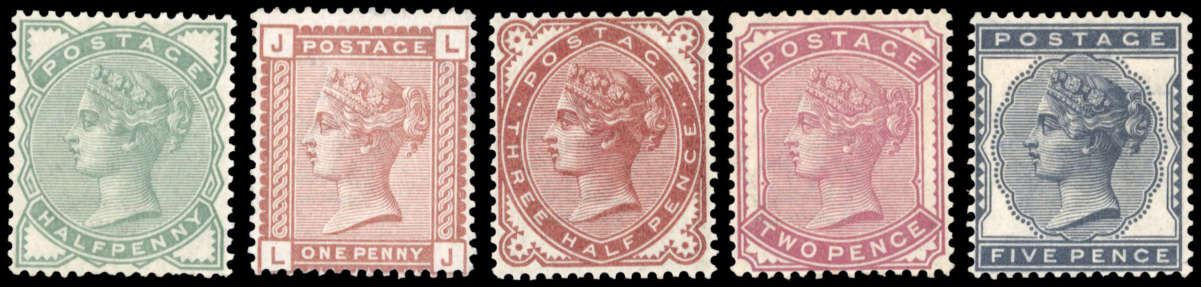 GB SG 165-169 1880-1 set mint 