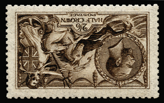 Great Britain 1915 2s6d Sepia (Seal-brown) Wmk inverted. Very fine unused o.g. example of this scarce watermark va…