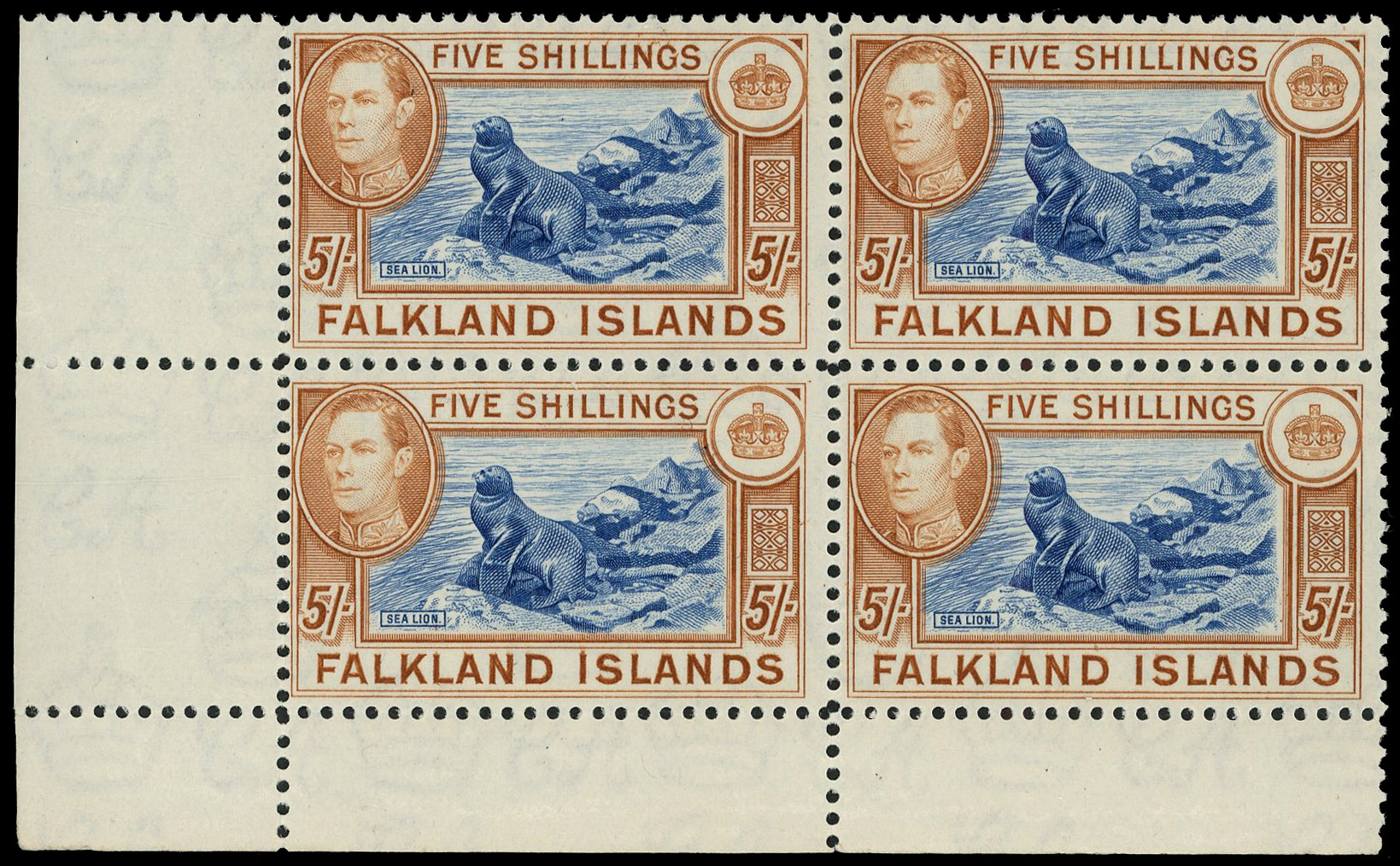 Falkland Islands SG 161 block mint