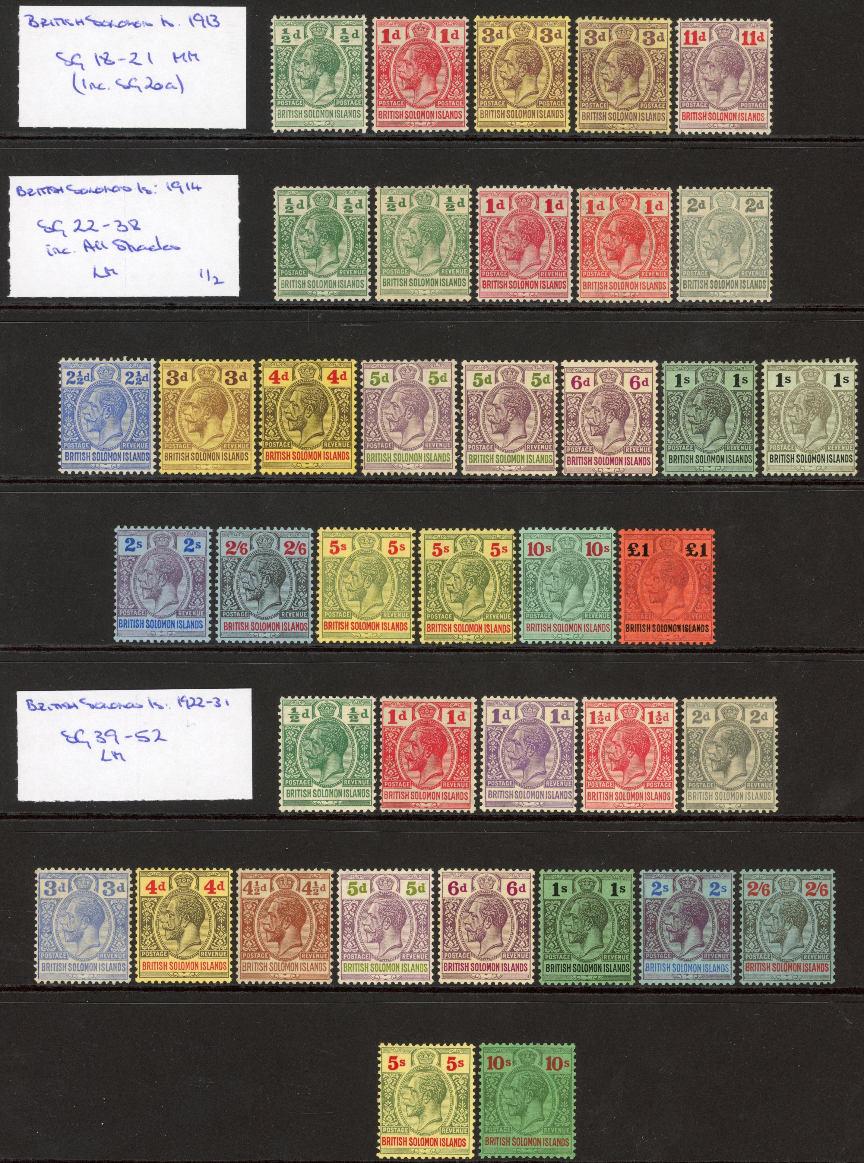 British Solomon Islands mint KGV collection