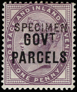 GB 1897 SG O69s 1d Government Parcels Specimen