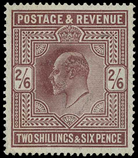 1911-3 2/6d dull reddish purple, unmounted...