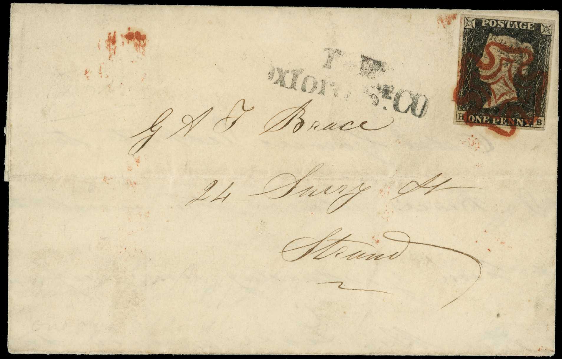 POSTAL HISTORY: 1840 entire letter franked by...