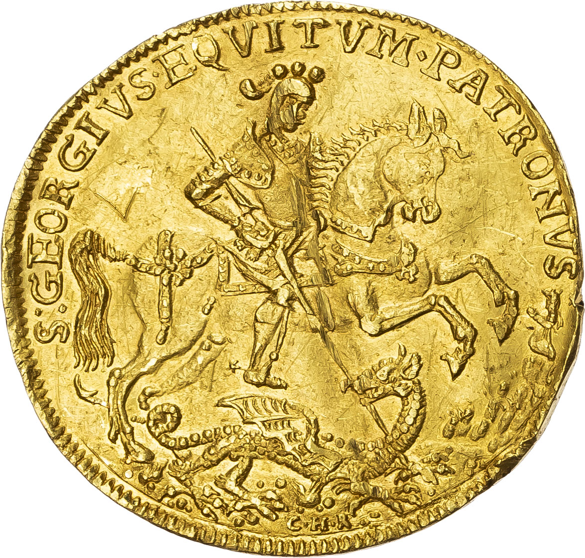 Hungary. Hammered AV Religious Medal of 5 Ducats. 1645-1690. 