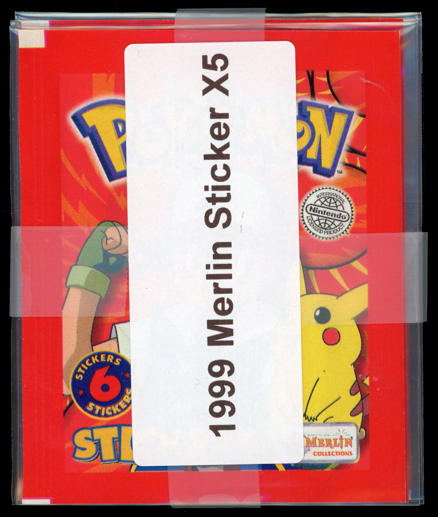 Pokemon Merlin Sticker Bundle - 5 Sealed Packs 
