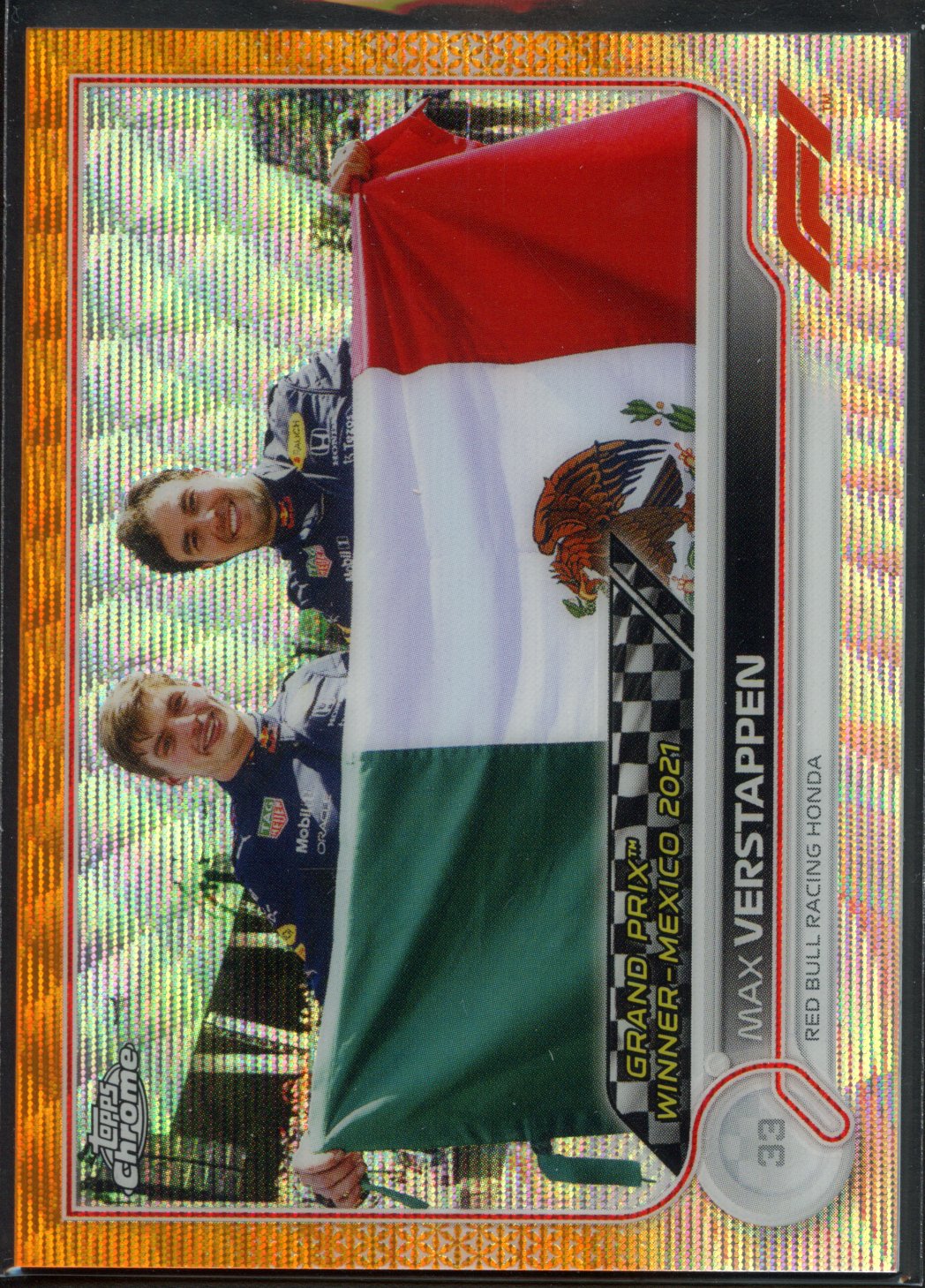 <p>2022 Topps Chrome Max Verstappen #168 Orange Wave Refractor</p>