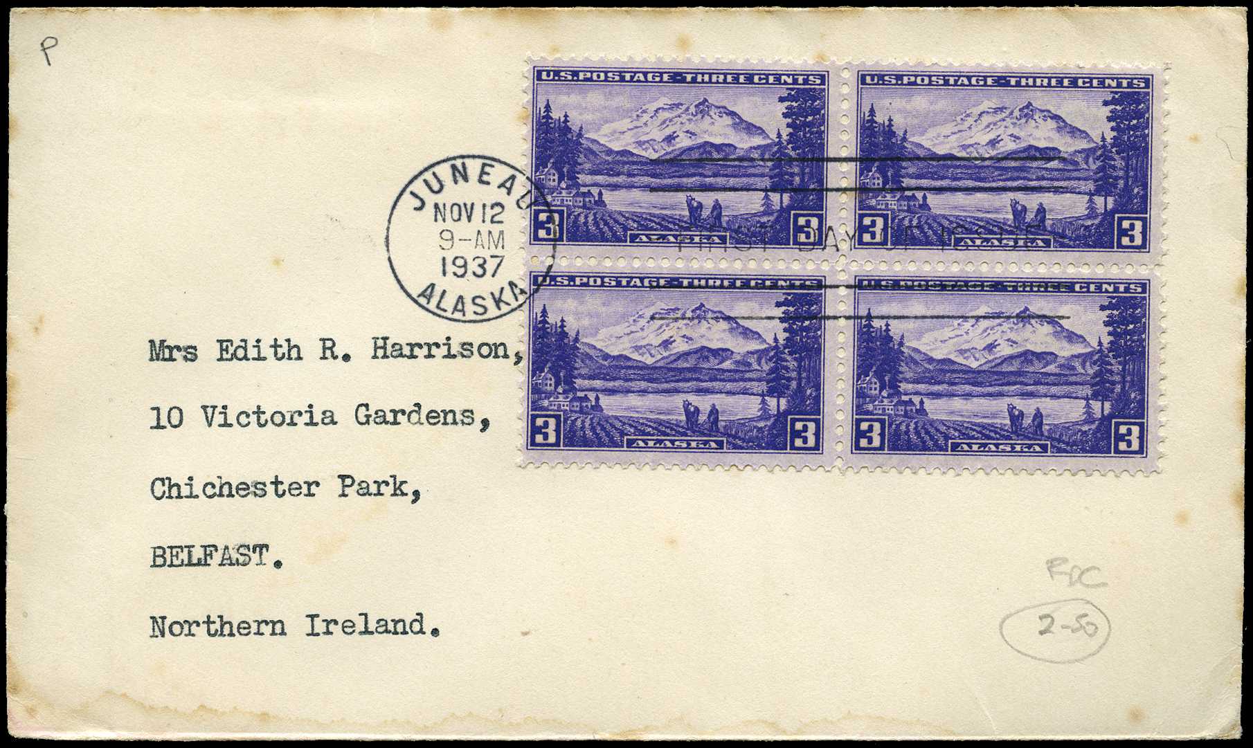 USA 1937-54 ALASKA postmarks collection of 55 covers 