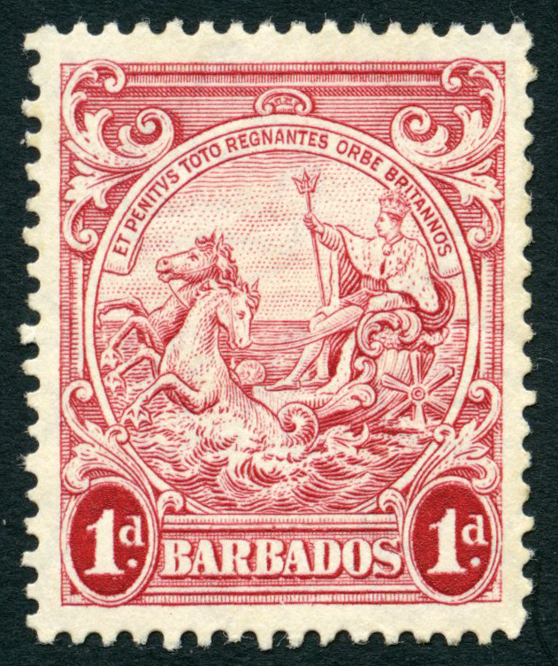 1939 1d scarlet perf 13½ x 13, mint with considerable gum loss. SG 249, cat...