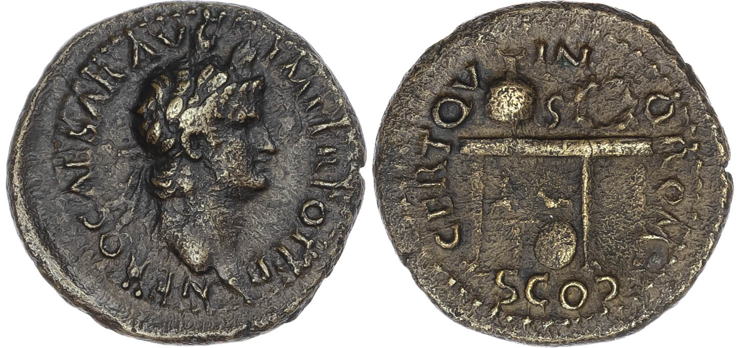 Nero (AD 54-68) AE Semis, Rome, AD 64, 3.62g. 