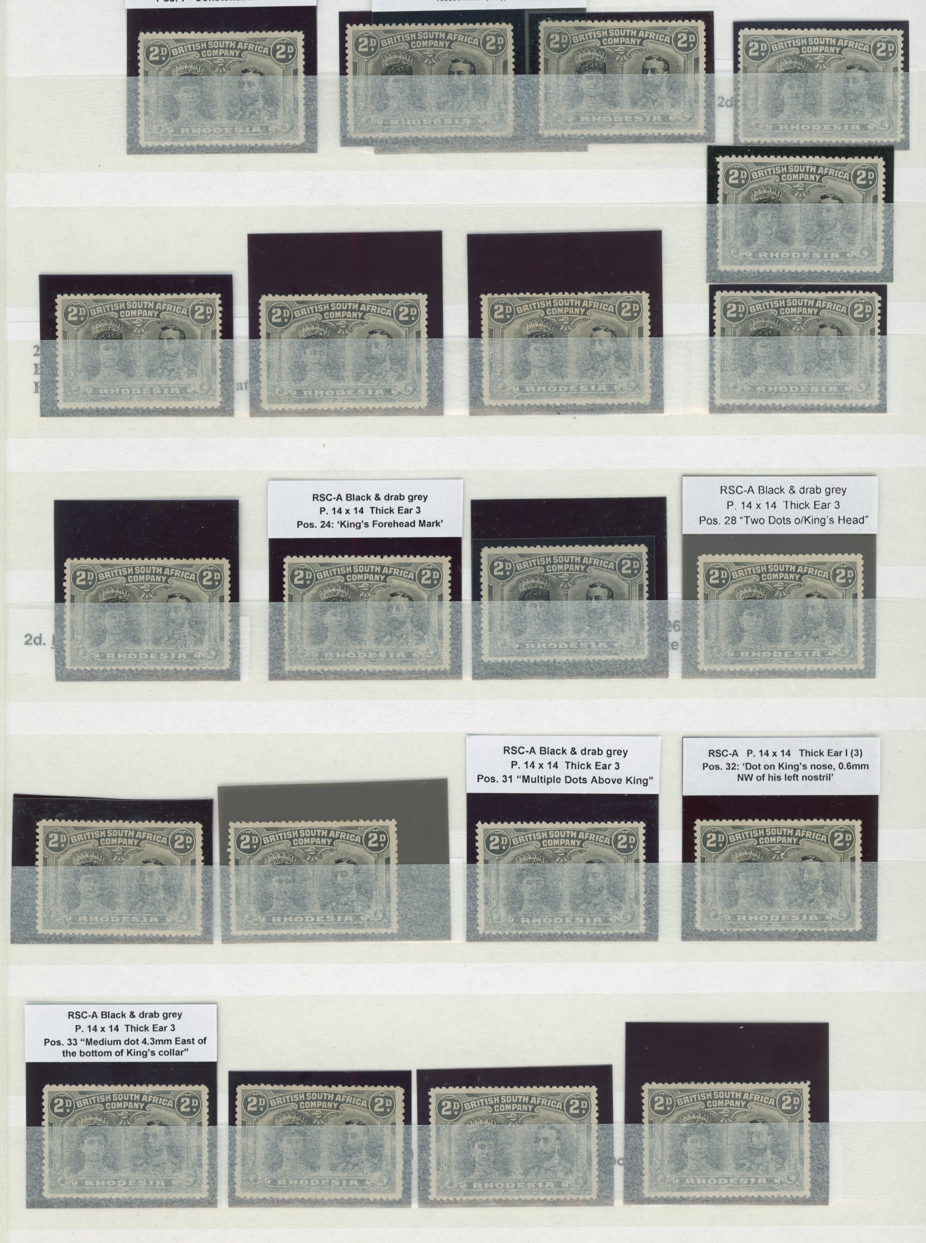 † 2d black and brownish grey range RSC A, mint