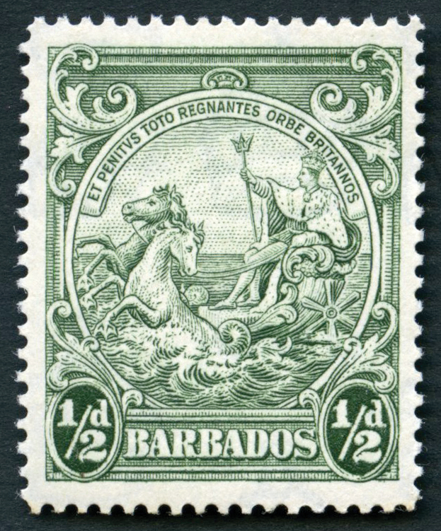 1942 ½d green perf 14, u/m.  SG 248b...