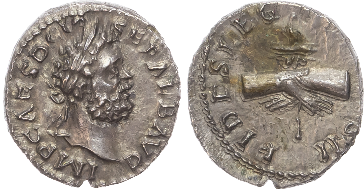 Clodius Albinus (as Augustus) AR Denarius, Lugdunum, AD 195-197, 3.45g. 