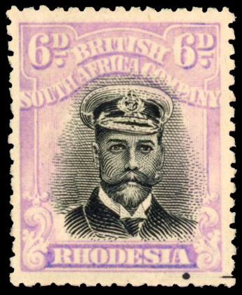 Rhodesia 6d SG 266a printer's mark mint