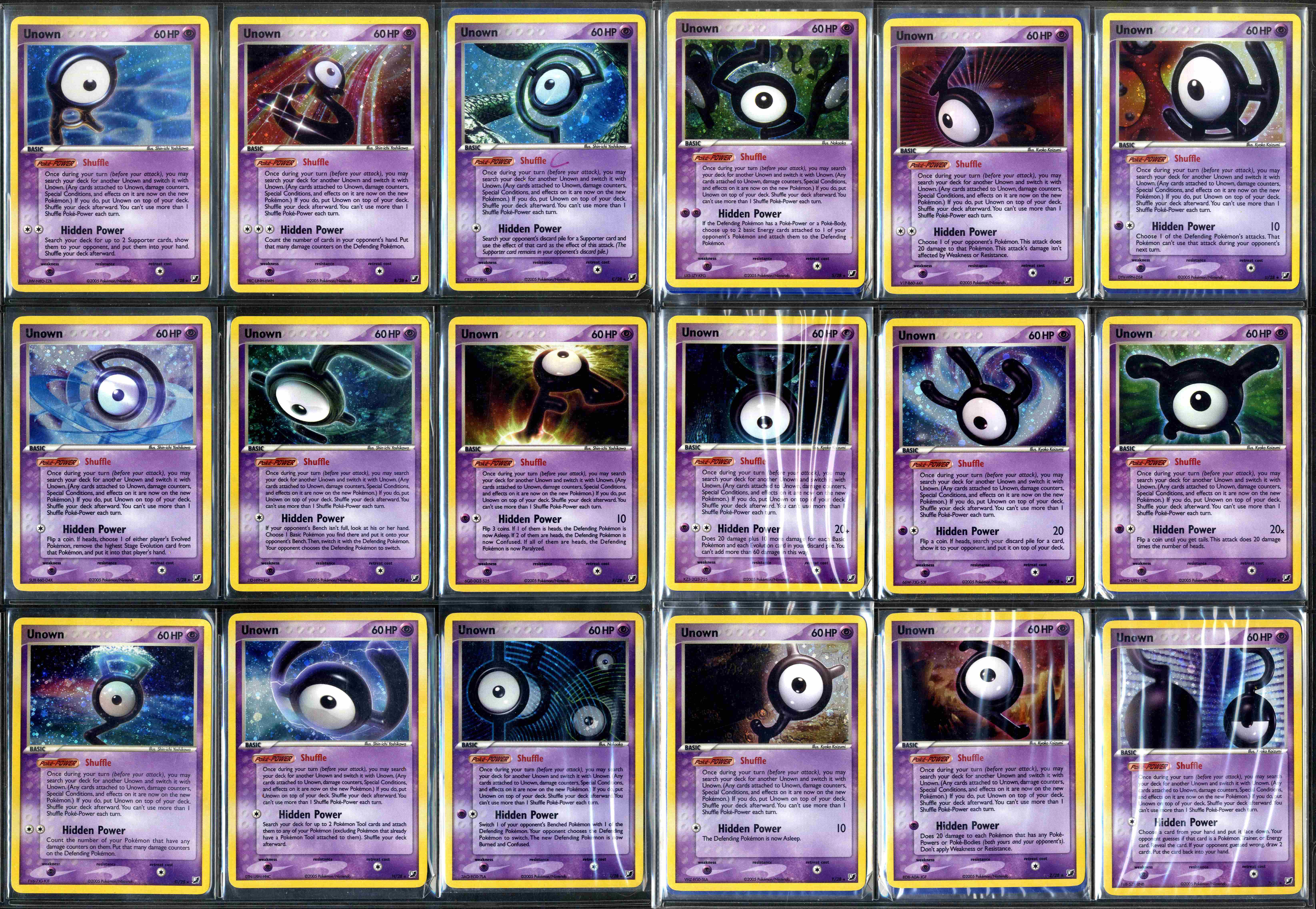 EX Unseen Forces Unown Subset #28/28