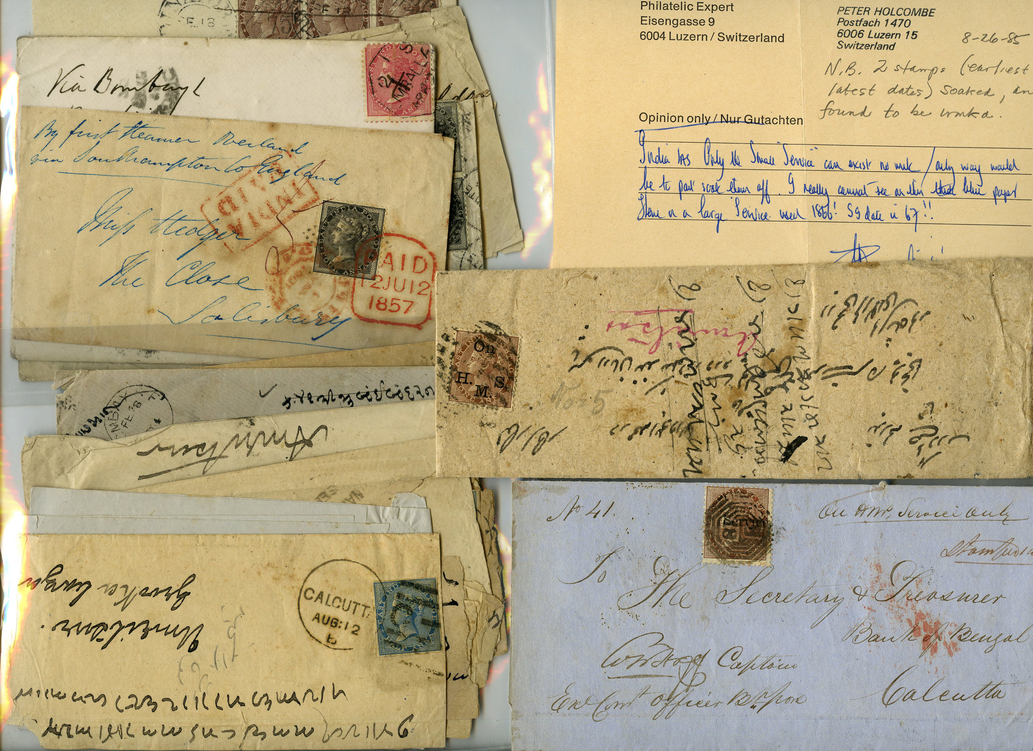 POSTAL HISTORY: 1857-83 selection of...