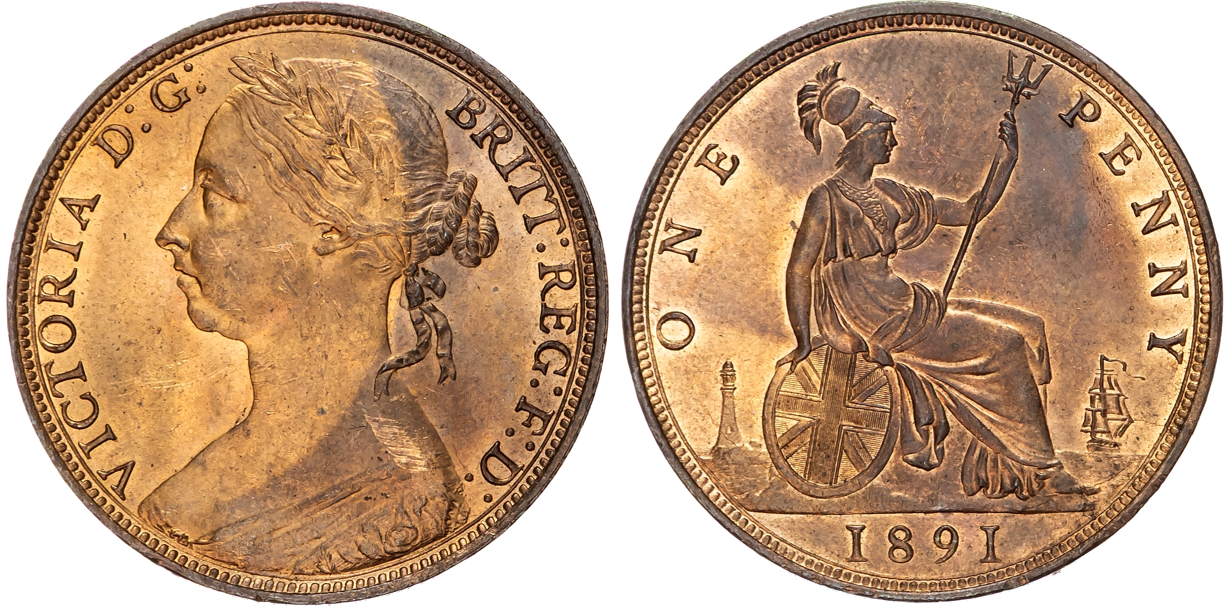 Victoria (1837-1901), Penny, 1891.
