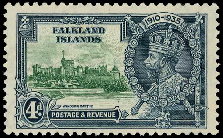 1935 Silver Jubilee 4d green and indigo...