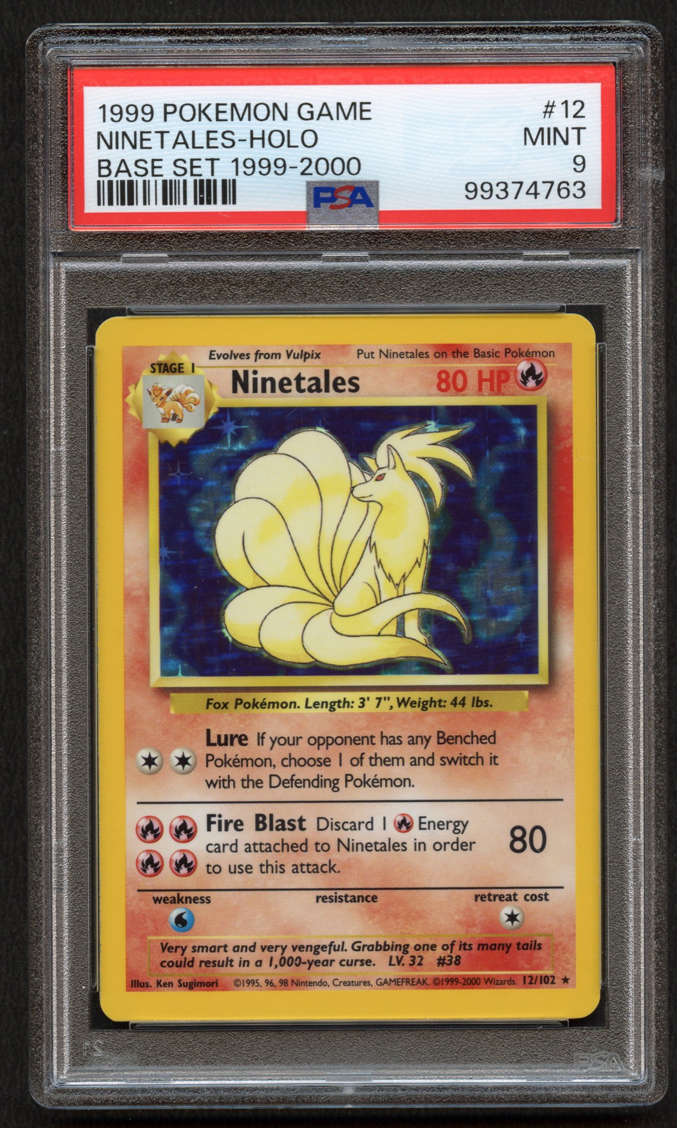 PSA 9 Ninetales - Base Set 4th Print - 1999-2000