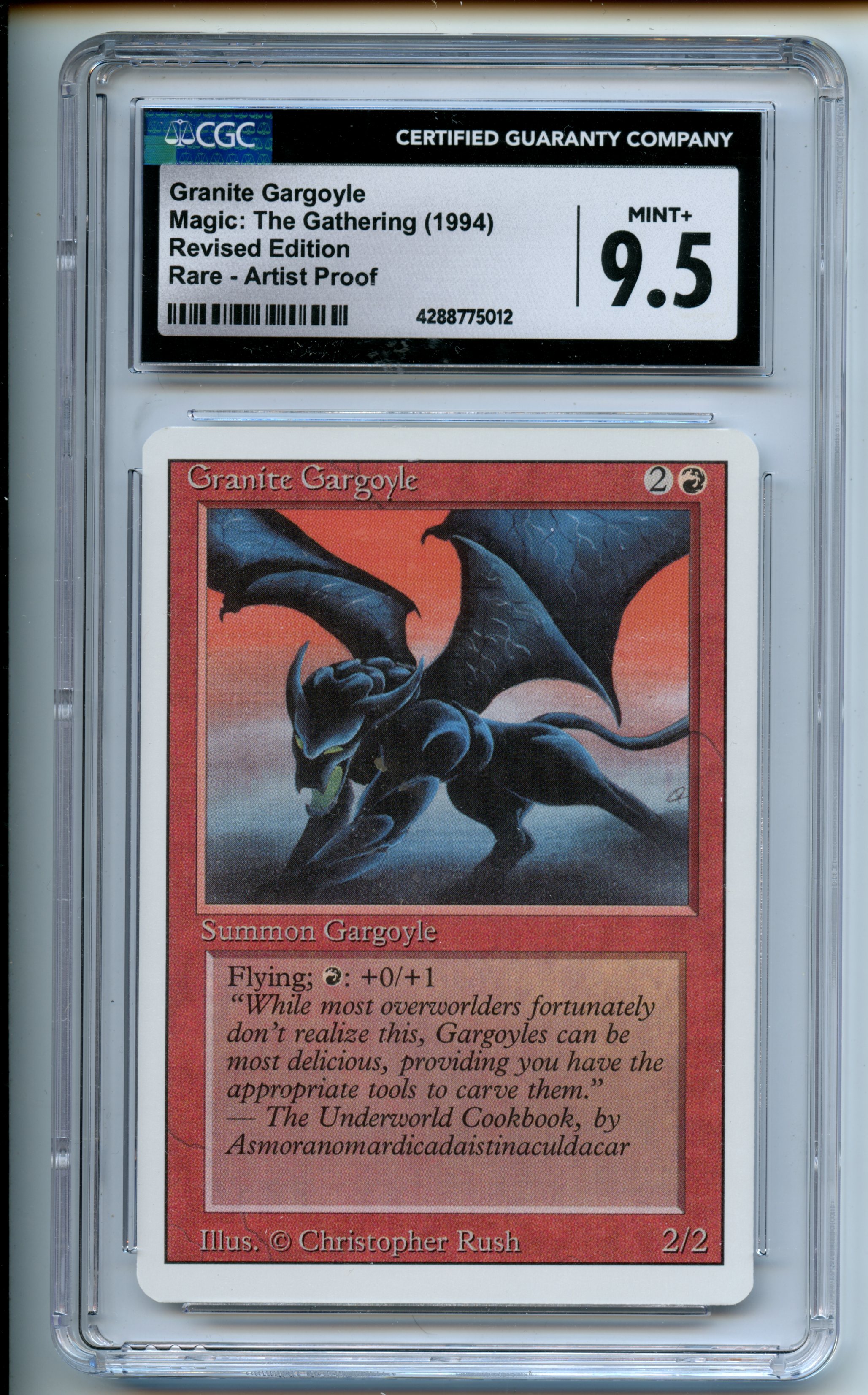 Magic: The Gathering  - Granite Gargoyle  Artist Proof  - Revised  - CGC 9.5