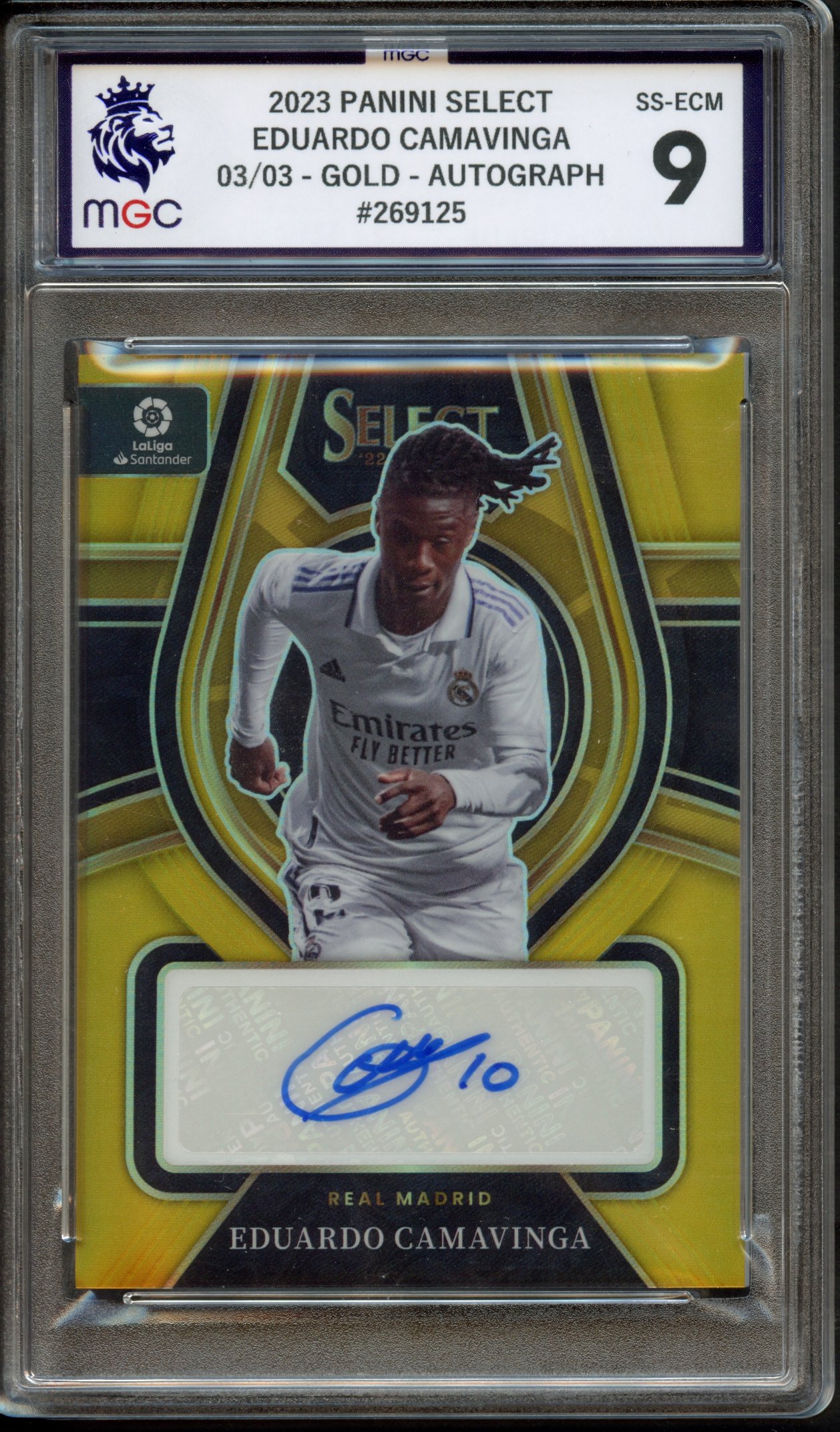 2023 PANINI SELECT EDUARDO CAMAVINGA 3/3 GOLD AUTO #269125