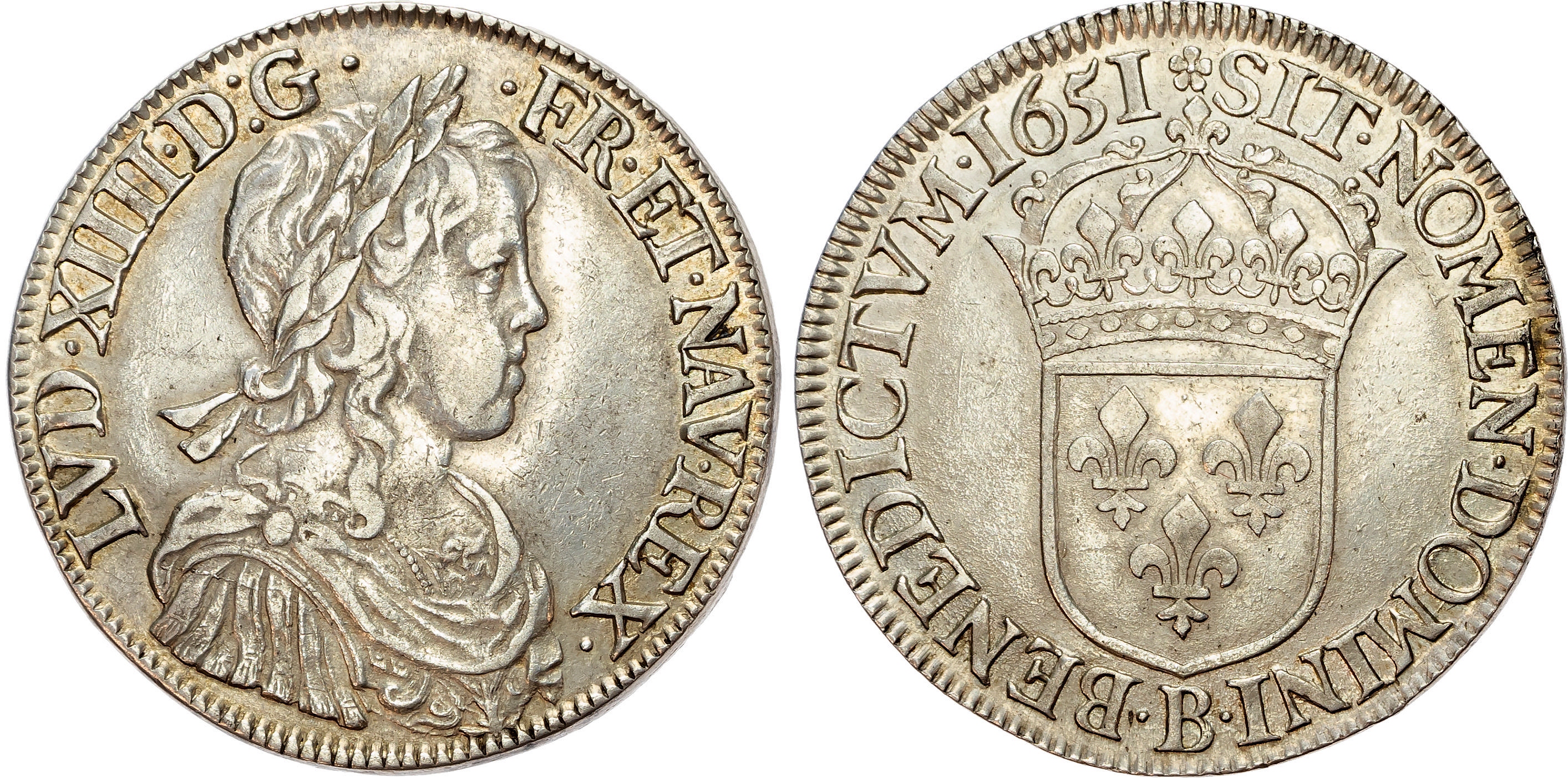France, Louis XIV (1643-1715), silver Écu à la mèche longue,