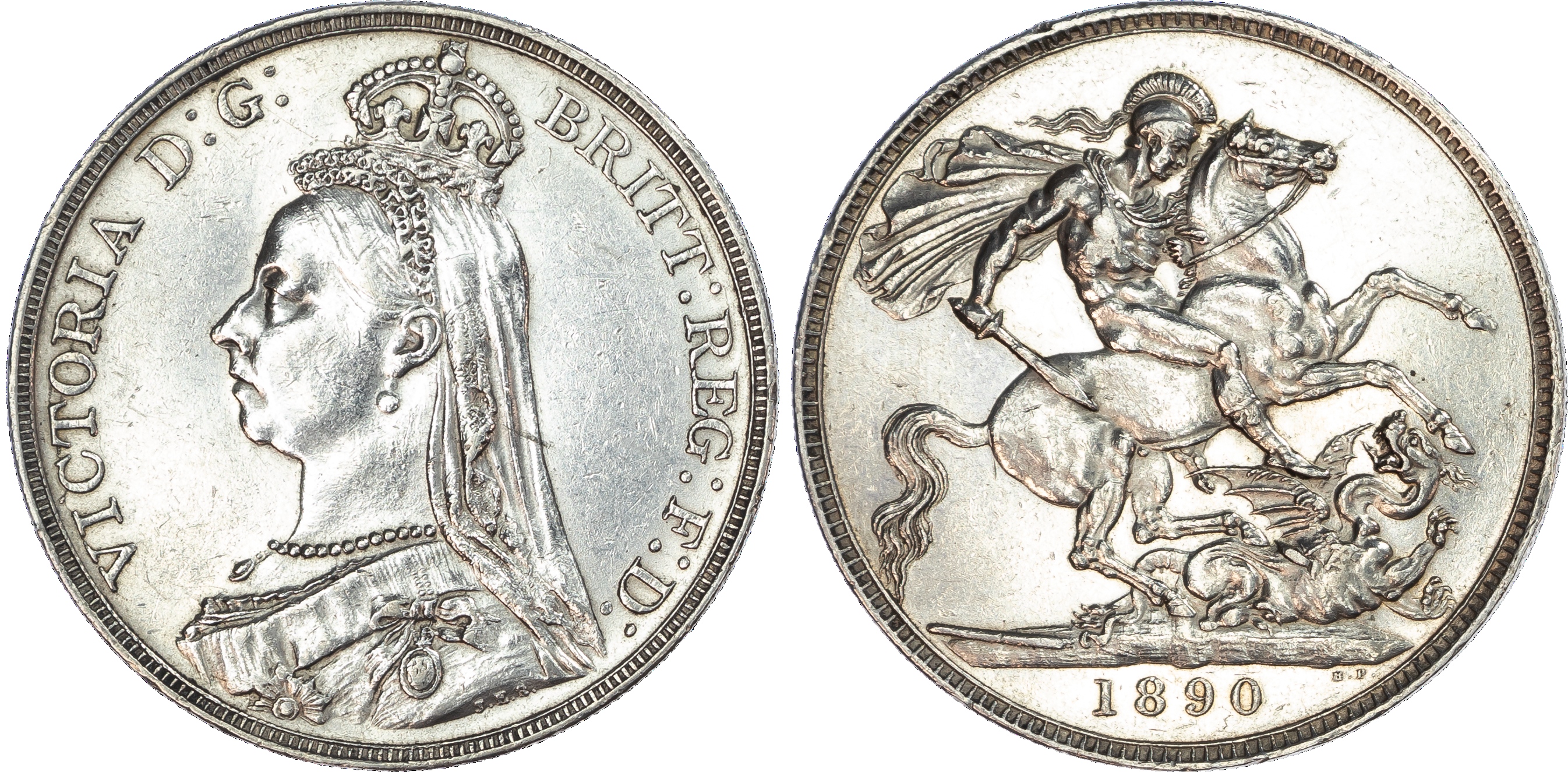 Victoria (1837‑1901), Crown, 1890. Jubilee bust