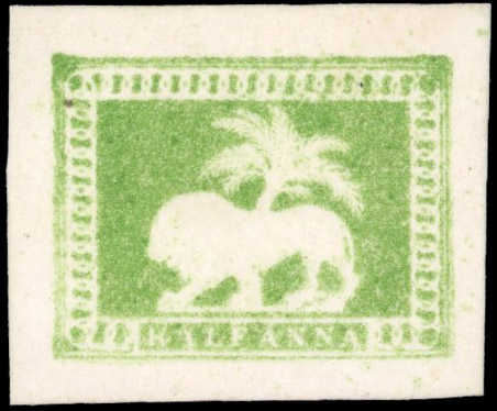 India 1922 ½a Lion & Palm Tree essay