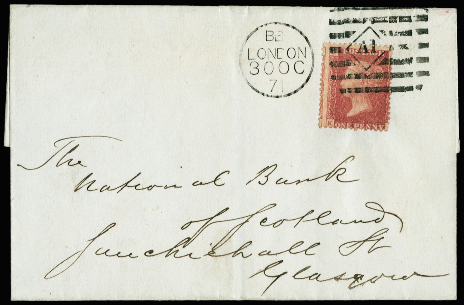 1871 1d Rose red Pl.141. Very fine used...
