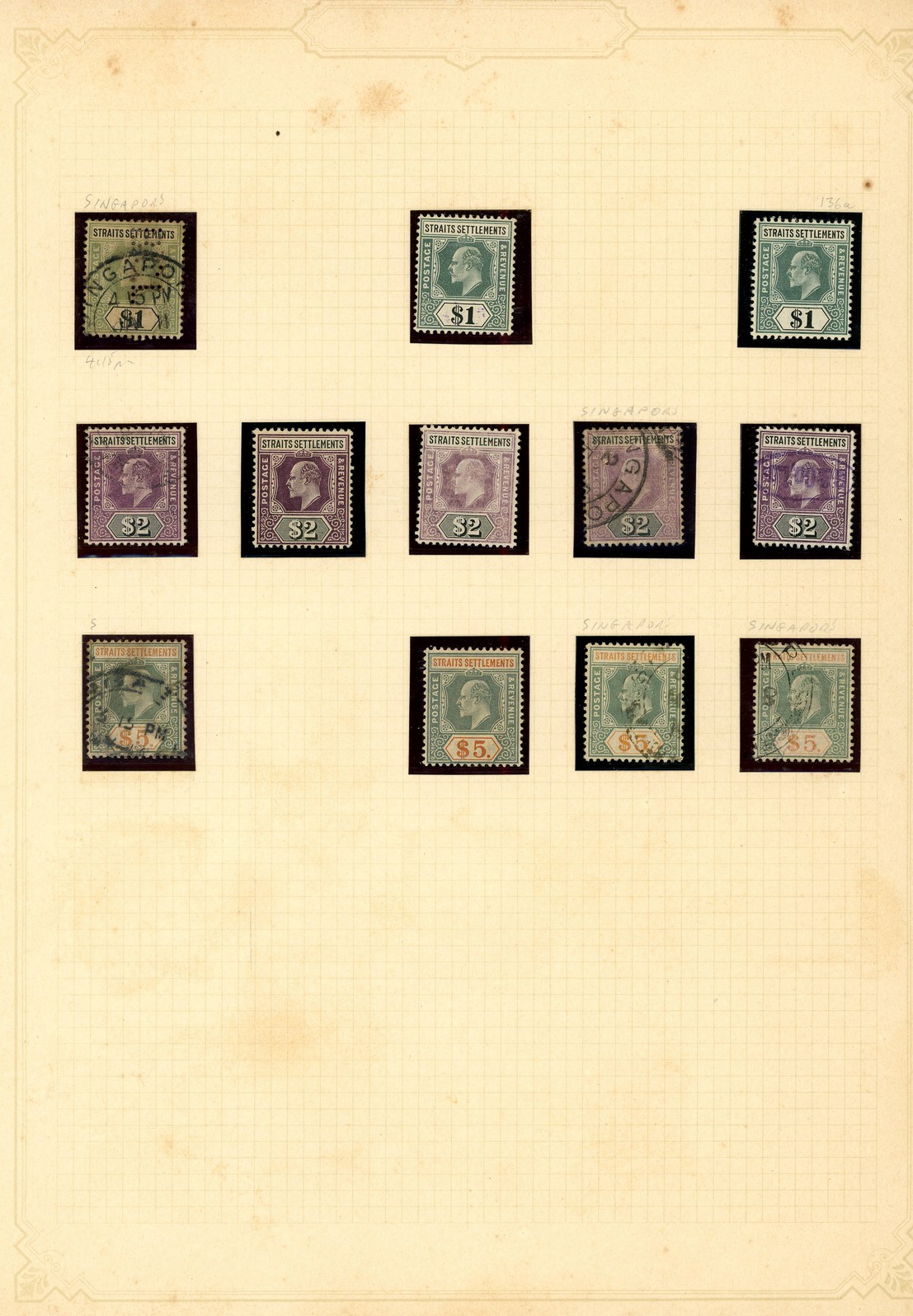 1903 and 1904 sets collection (101) on leaves with some very useful middle values, and $1, $2 two each, $5 mint with evenly...