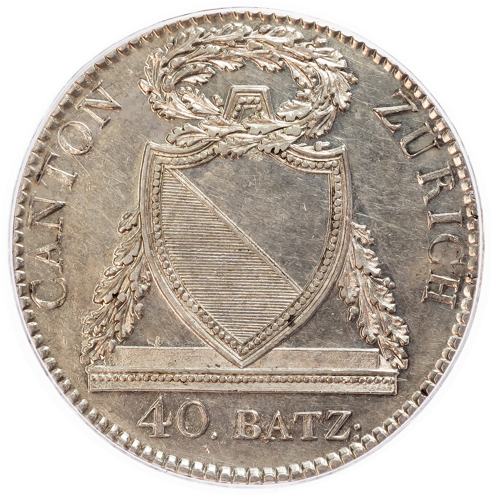 Switzerland, Cantonial. Zurich AR 40 Batzen. 1813B. 