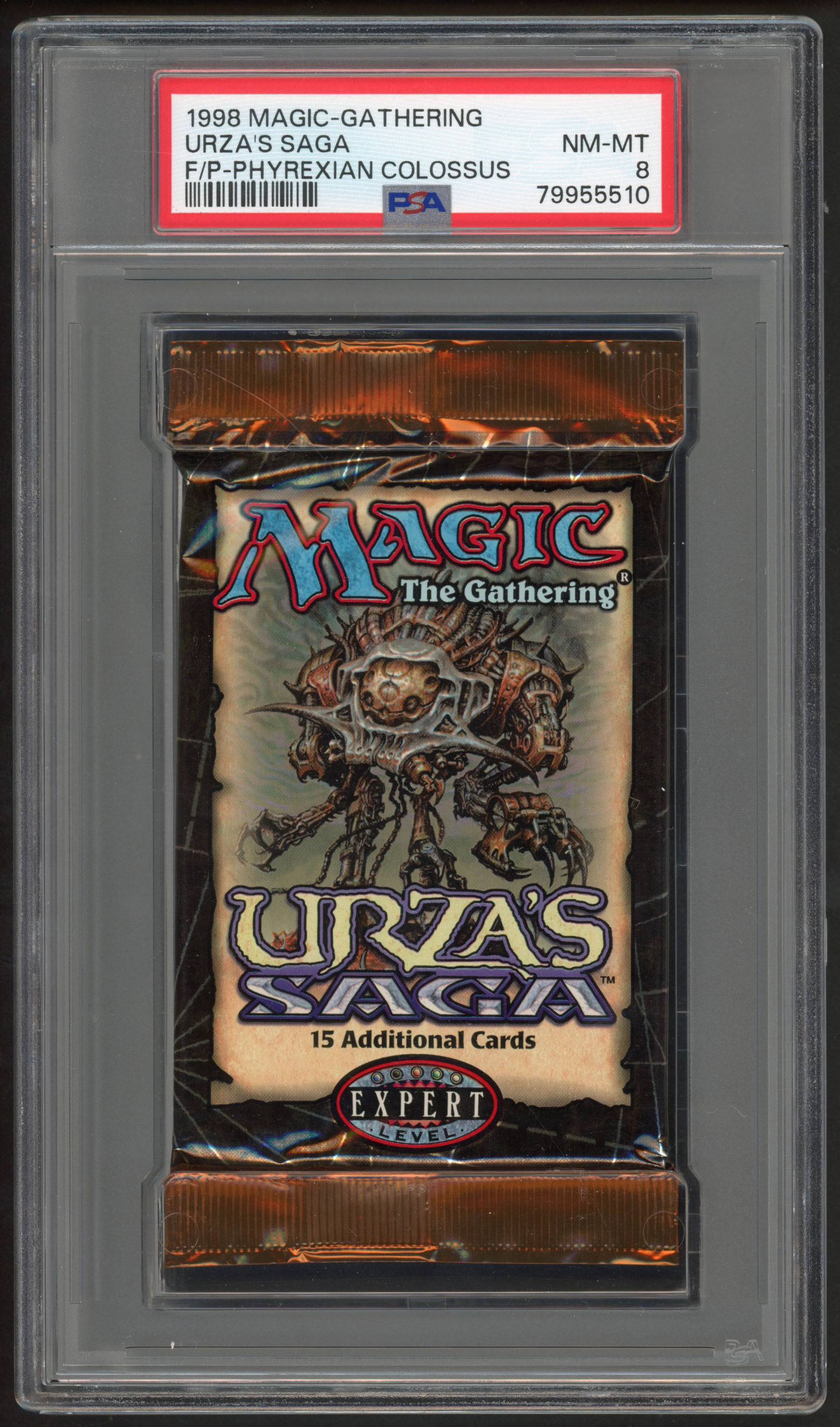 PSA 8 Urza's Saga Booster Pack (Phyrexian Colossus)