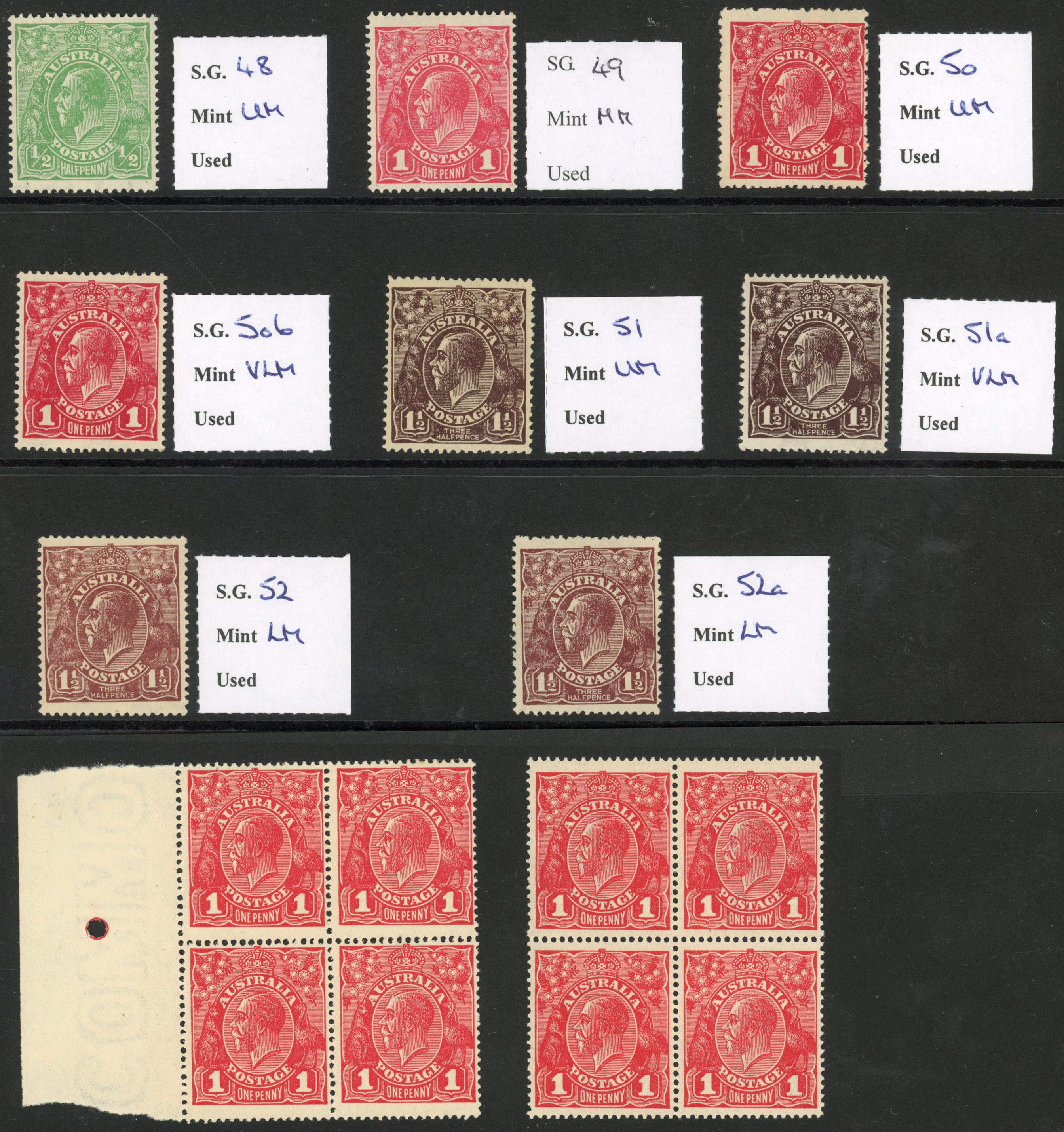 Australia mint KGV collection