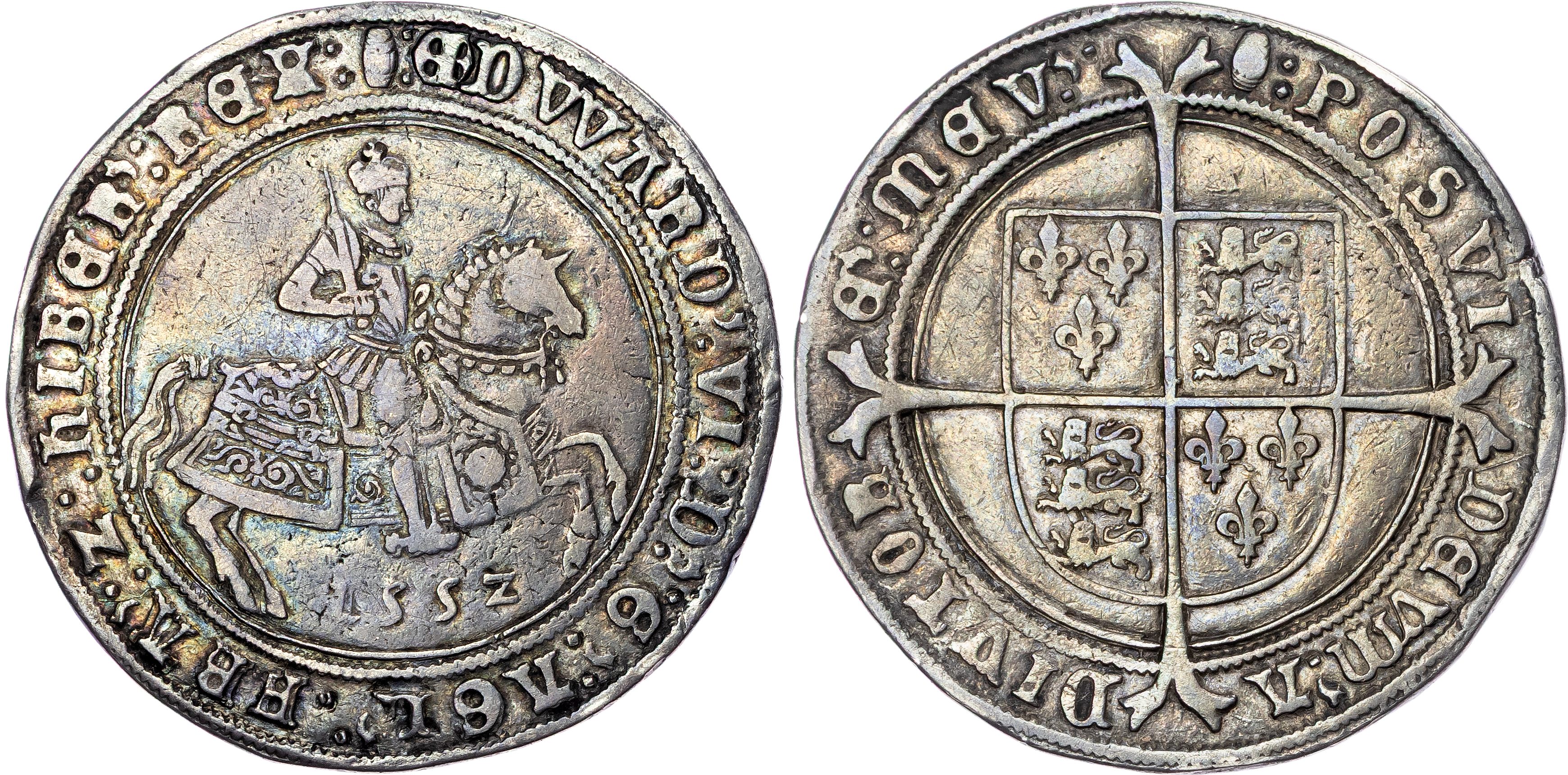 Edward VI (1547‐1553), AR Crown, 1552, Third Period, Fine Silver Issue (1551‐3), mm. tun.