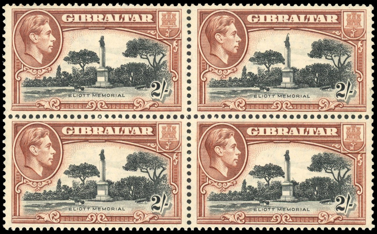 Gibraltar SG 128bb in U/M block of 4