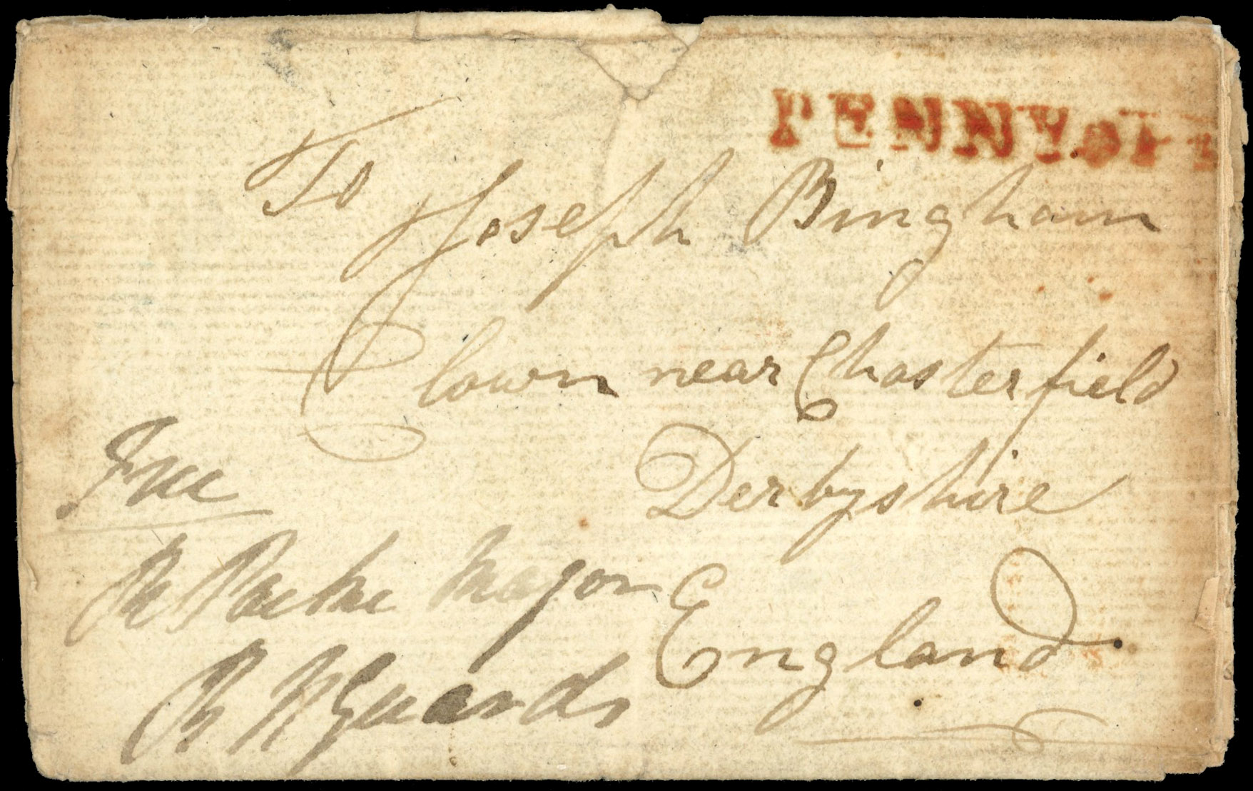 Great Britain 1813 Napoleonic Mail pre-stamp cover to England 