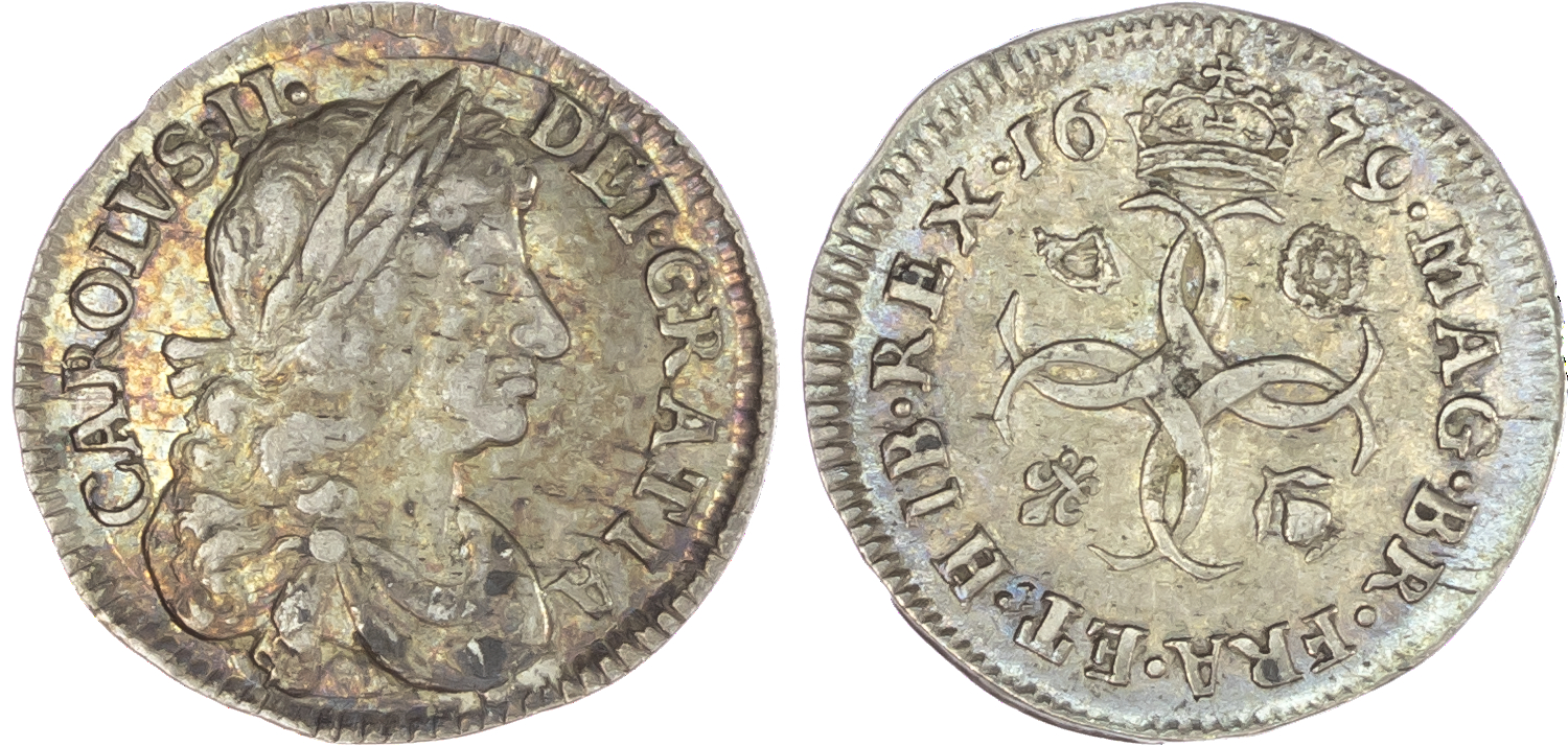 Charles II (1660-85), Maundy Set, 1679, Fourpence, Threepence, Twopence and Penny, laureate and draped bust right, legend