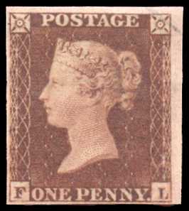 1841 1d Red brown Pl.168 Imprimatur. Very...
