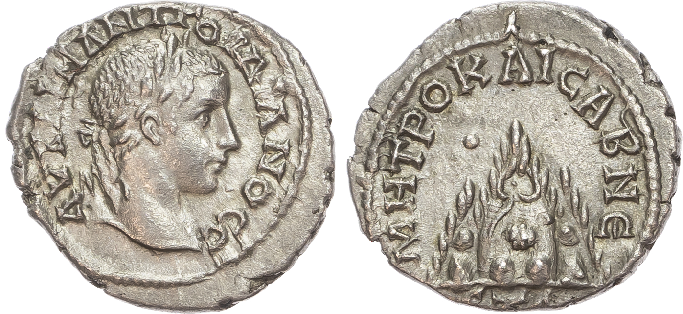 Gordian III (AD 238-222) AR Drachm, Caesarea-Eusebia, dated RY 4 = AD 241, 3.77g. 