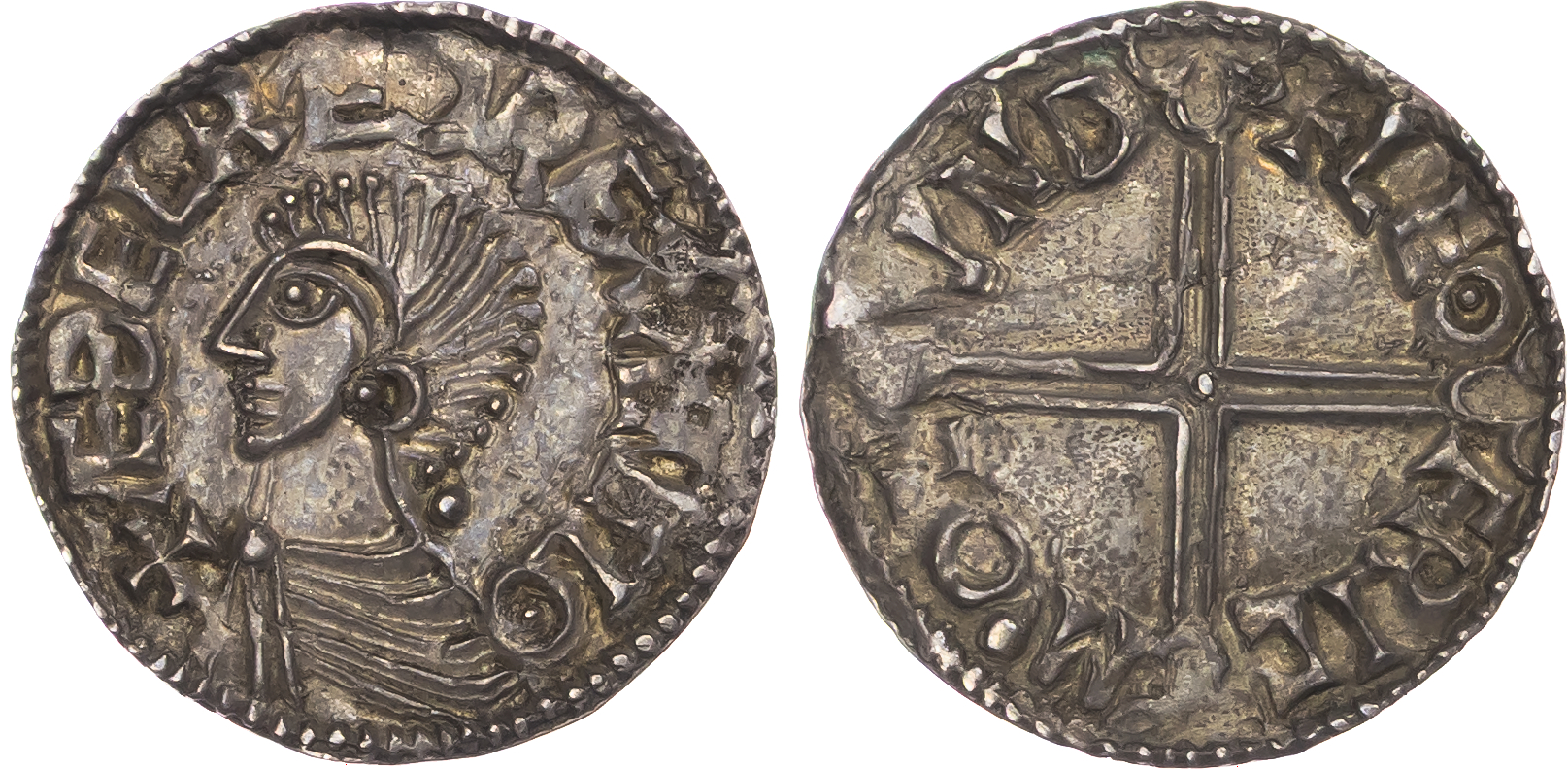 Aethelred II (978-1016), AR Penny, Long Cross type (c. 997-1003), London mint, Leofric as moneyer.