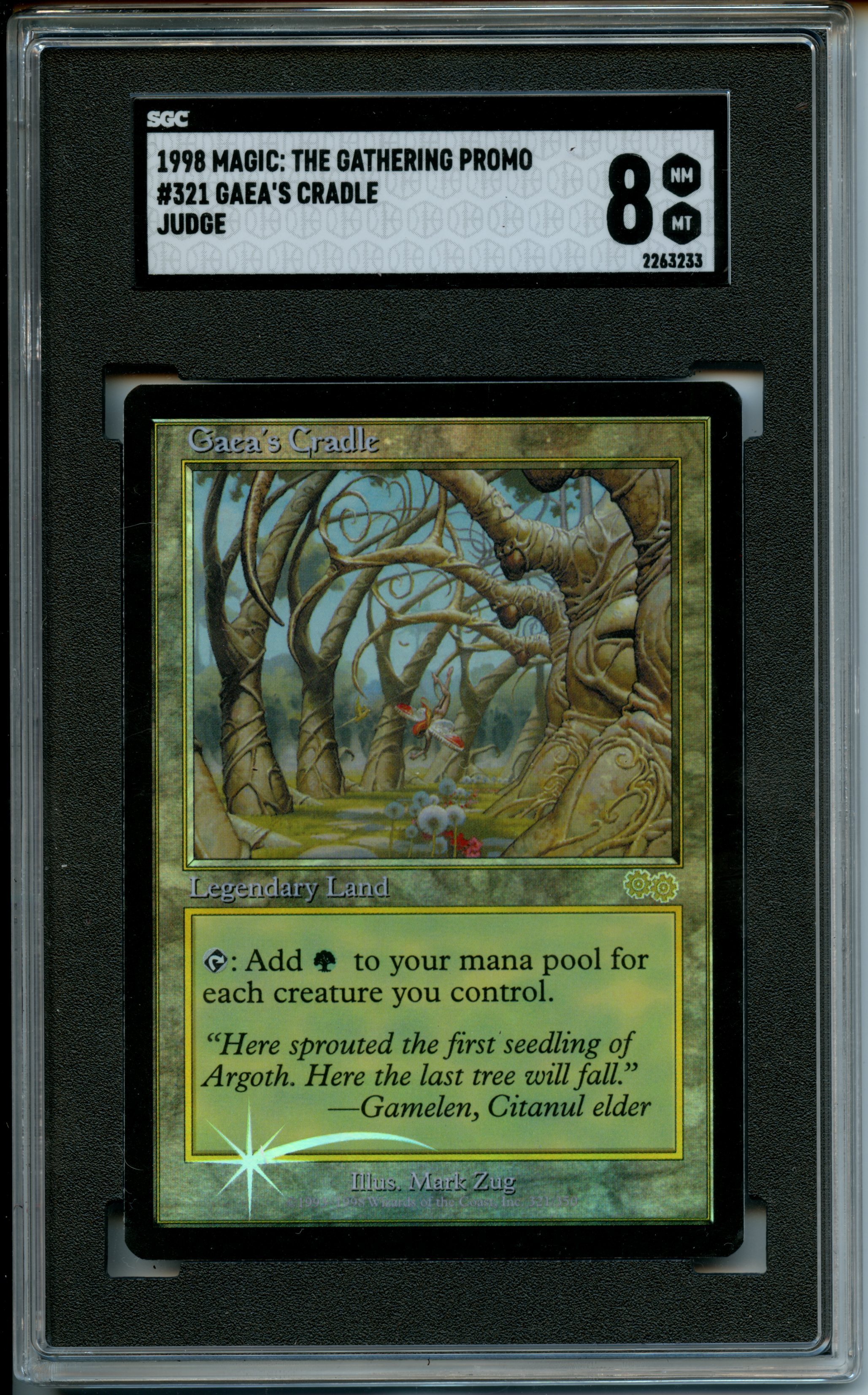 Magic The Gathering  - Gaea's Cradle  FOIL  - Judge Promo  - SGC 8
