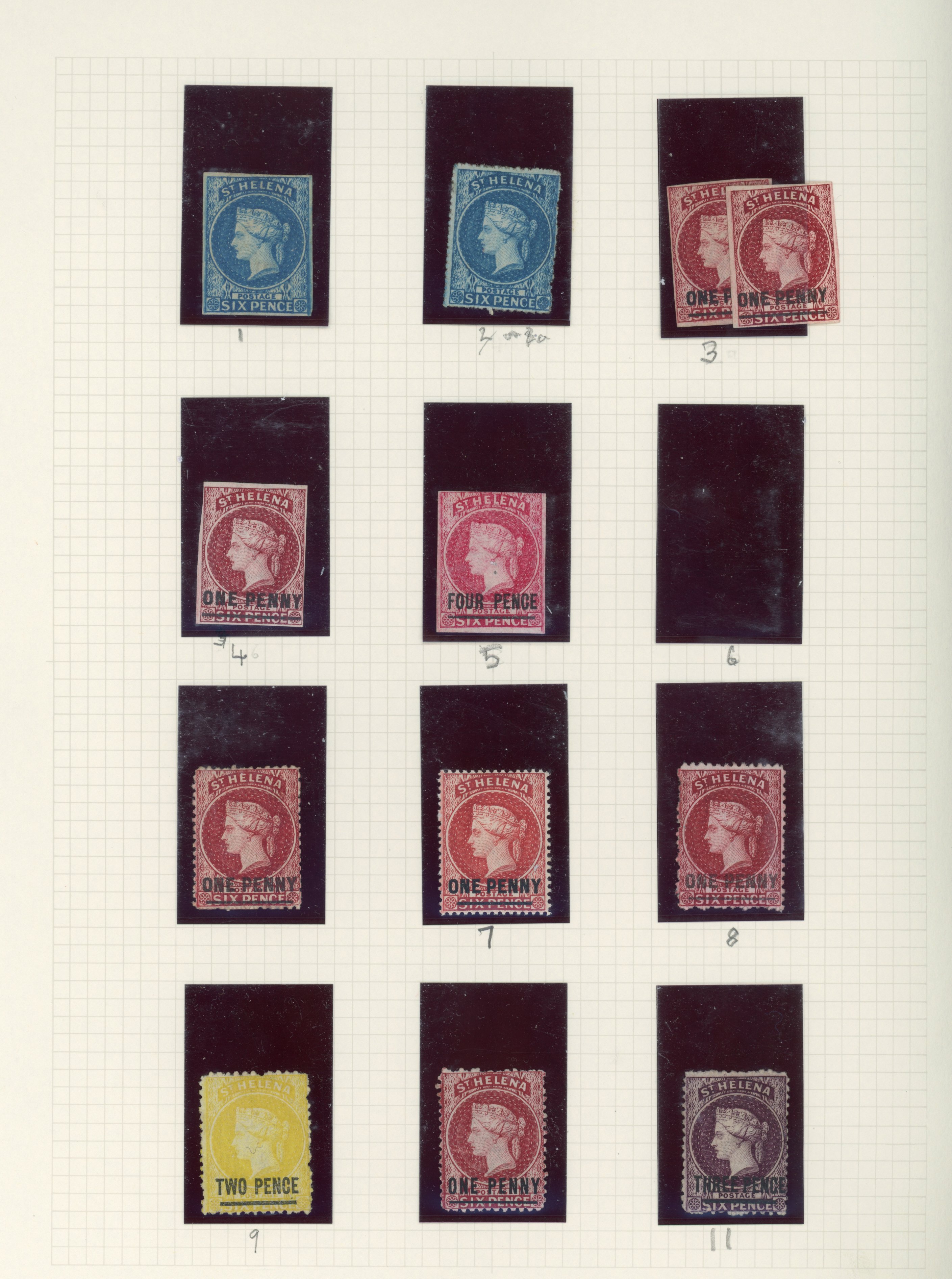 St Helena QV collection mint