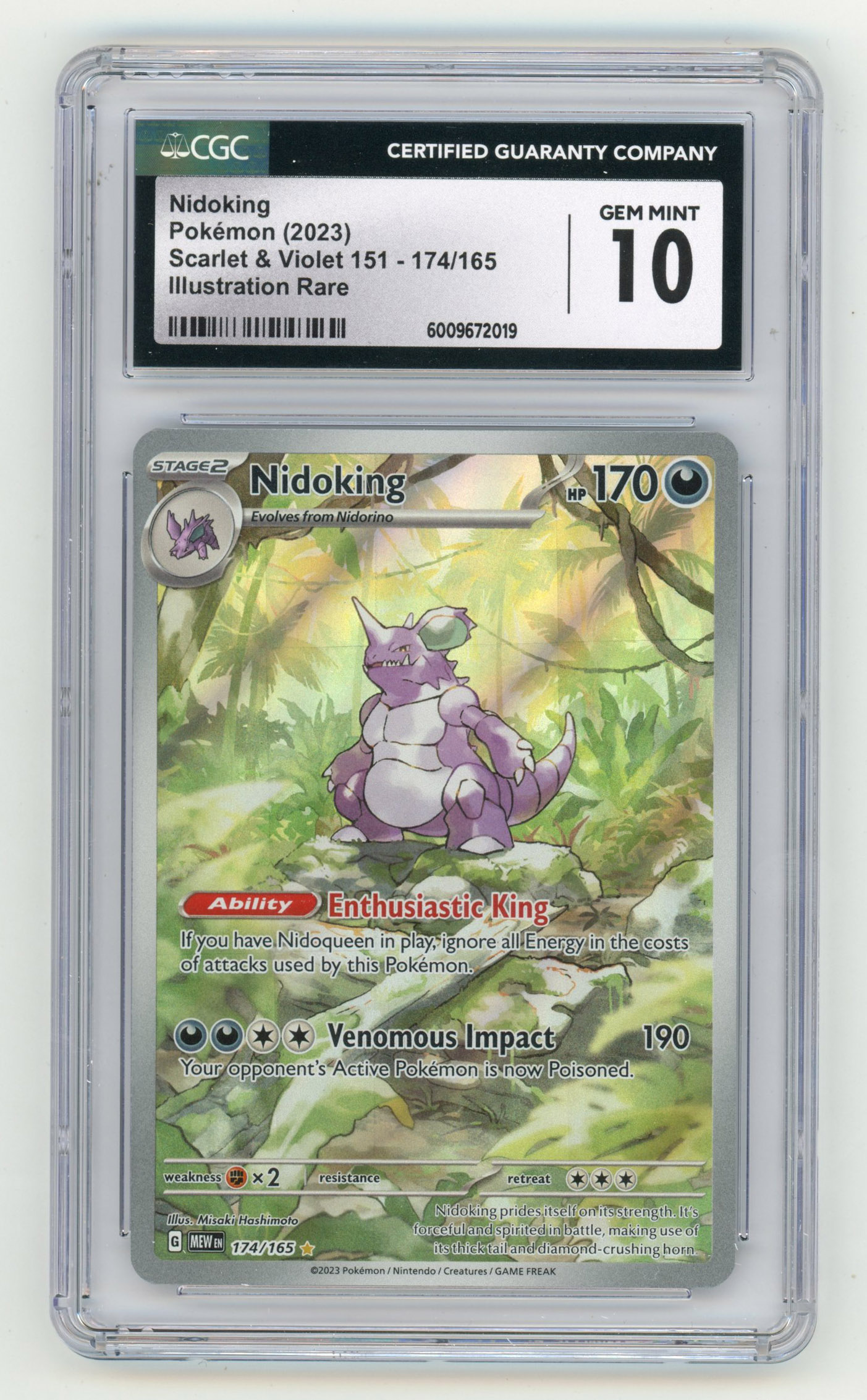 CGC 10 Nidoking Illustration Rare #174 - S&V 151 2023