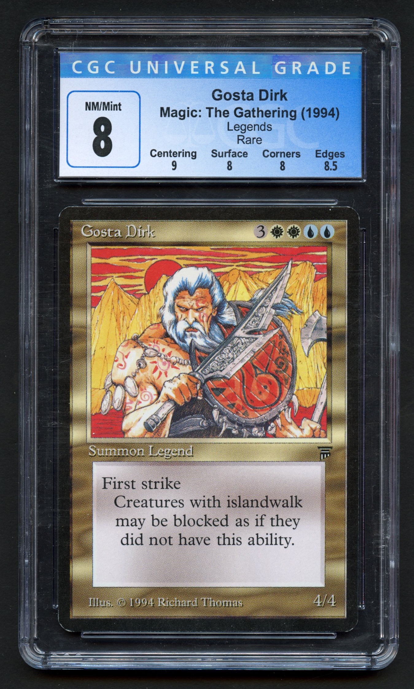 CGC 8 Gosta Dirk - Legends 1994
