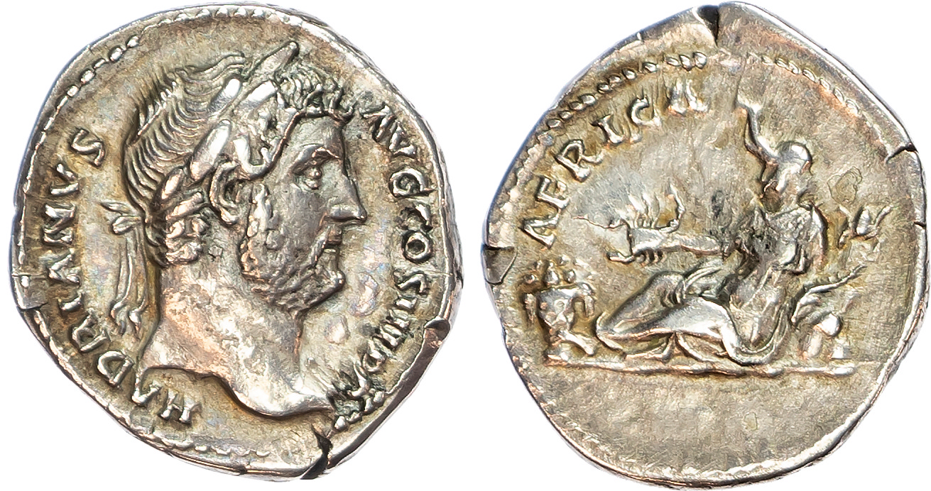 Hadrian (AD 117-138) AR Denarius, ‘Travels Series’, mint of Rome, AD 134-138, 2.95g. 