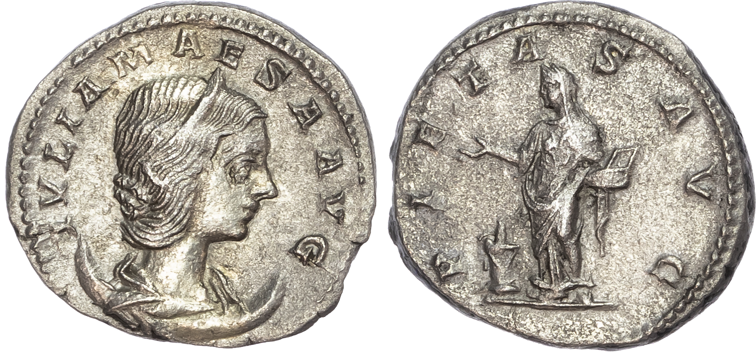 Julia Maesa, grandmother of Elagabalus (AD 218-222) AR Antoninianus, Rome, AD 219, 4.69g. 
