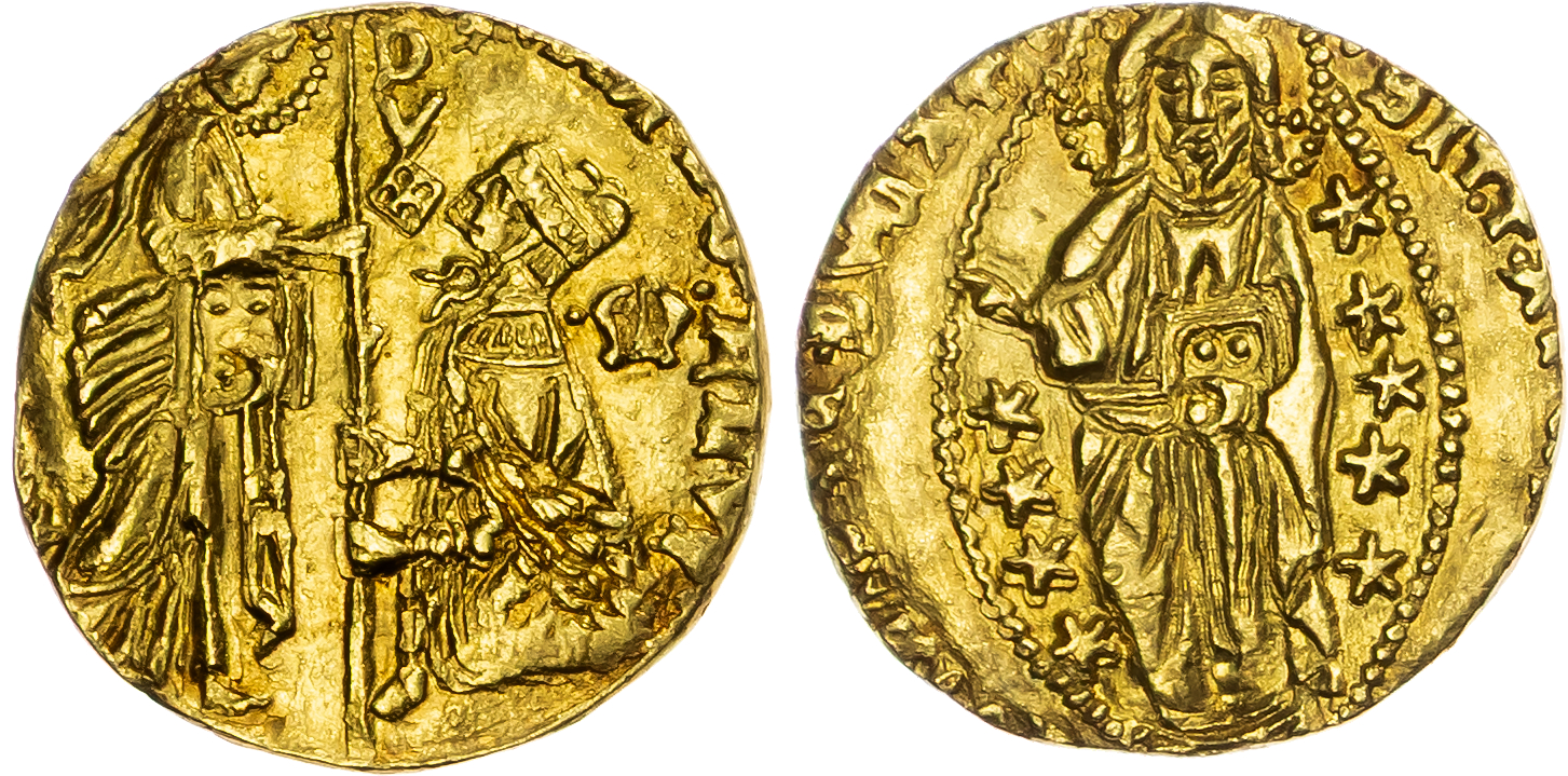 Crusaders, Rhodes, Knights of St. John, Anton Fluvian (1421-1437), gold Ducat